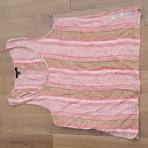 Drew linen and‎ rayon striped tank top medium